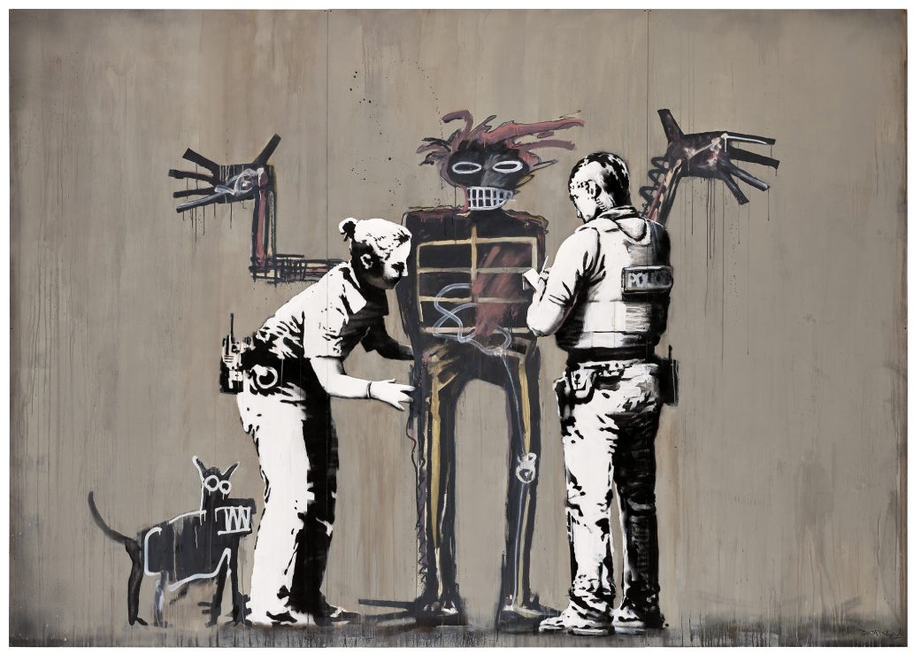 Banksy, Banksquiat. Boy and Dog in Stop and Search, 2018
