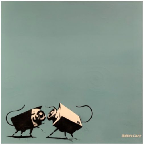 Banksy, CCTV Scorpions, 2004