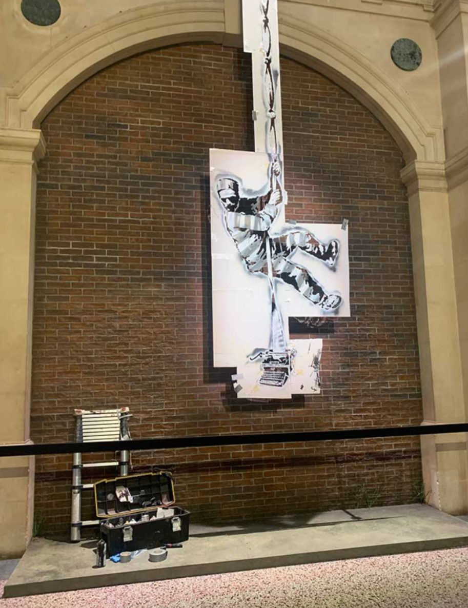 The stencil donated to Bristol Museum on December 4th, 2021
