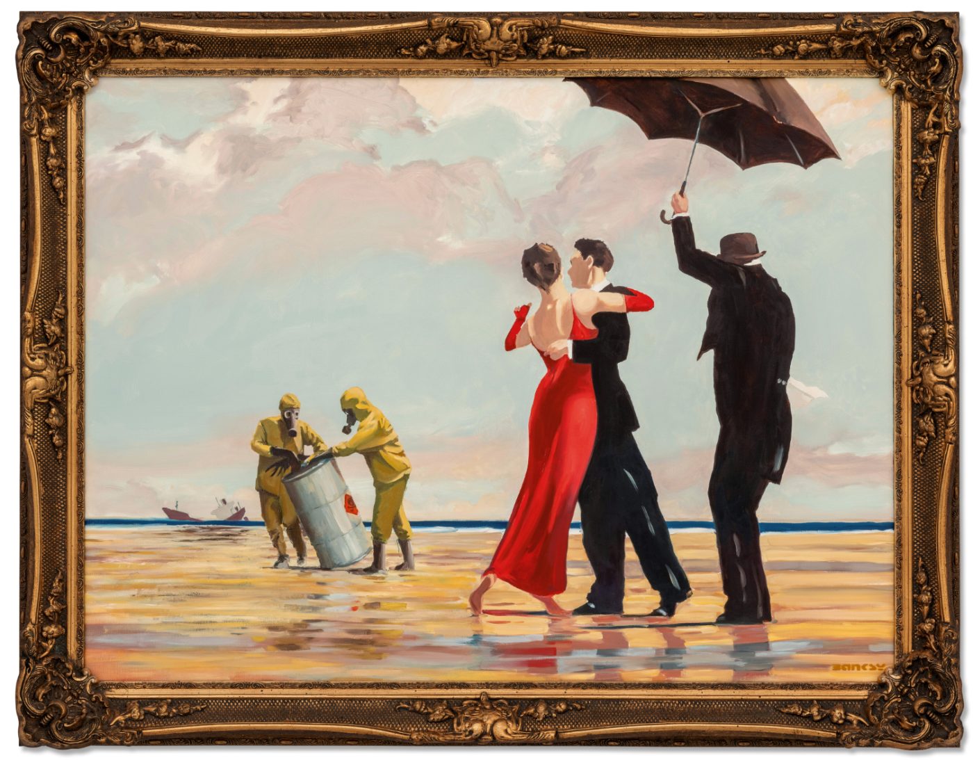 Banksy, Crude Oil (Vettriano), 2005