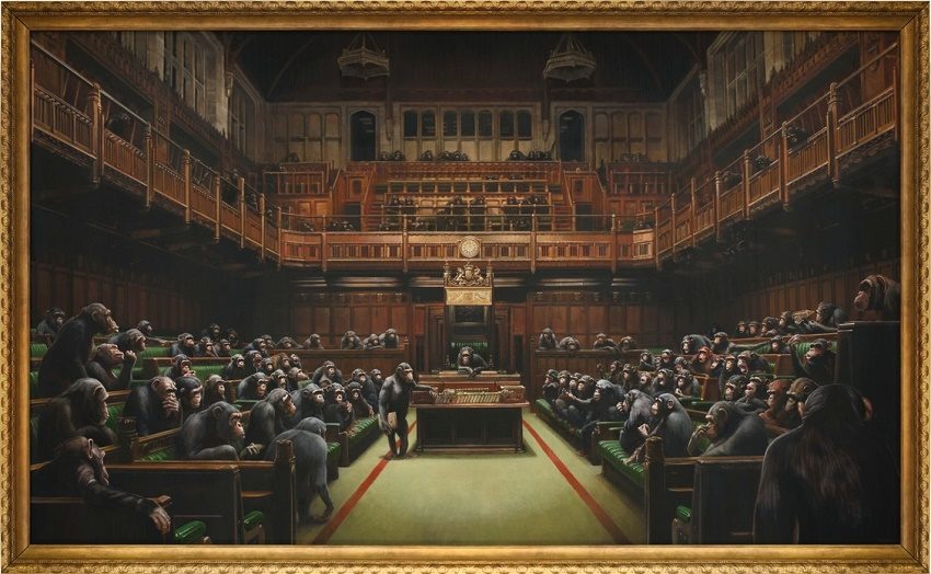 Banksy, Devolved Parliament, 2009