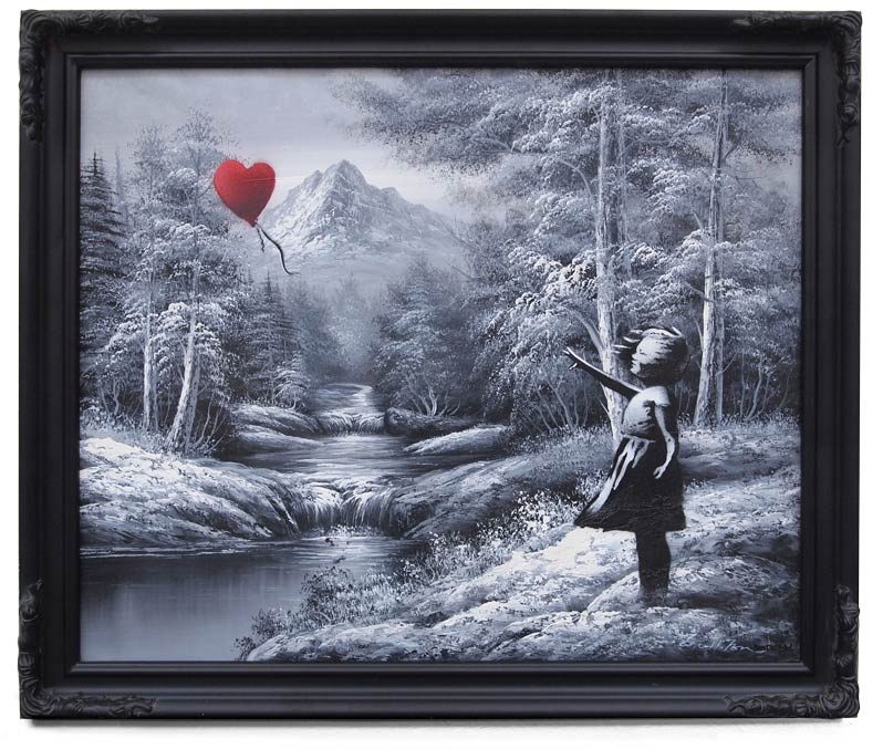 Banksy, Girl and Balloon on Found Lanscape, 2012