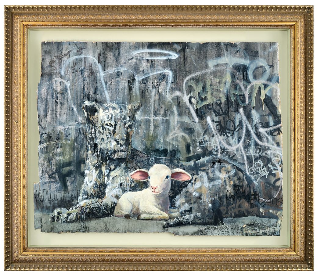 Banksy, The Leopard and Lamb, 2015