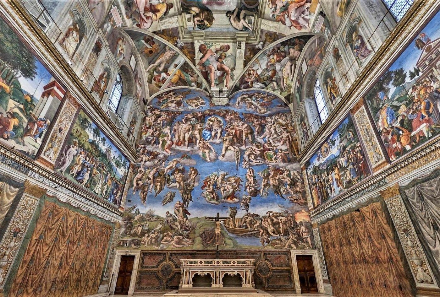 Michelangelo Buonarroti, The Last Judgment, 1536–1541. Fresco, altar wall of the Sistine Chapel, Vatican City.