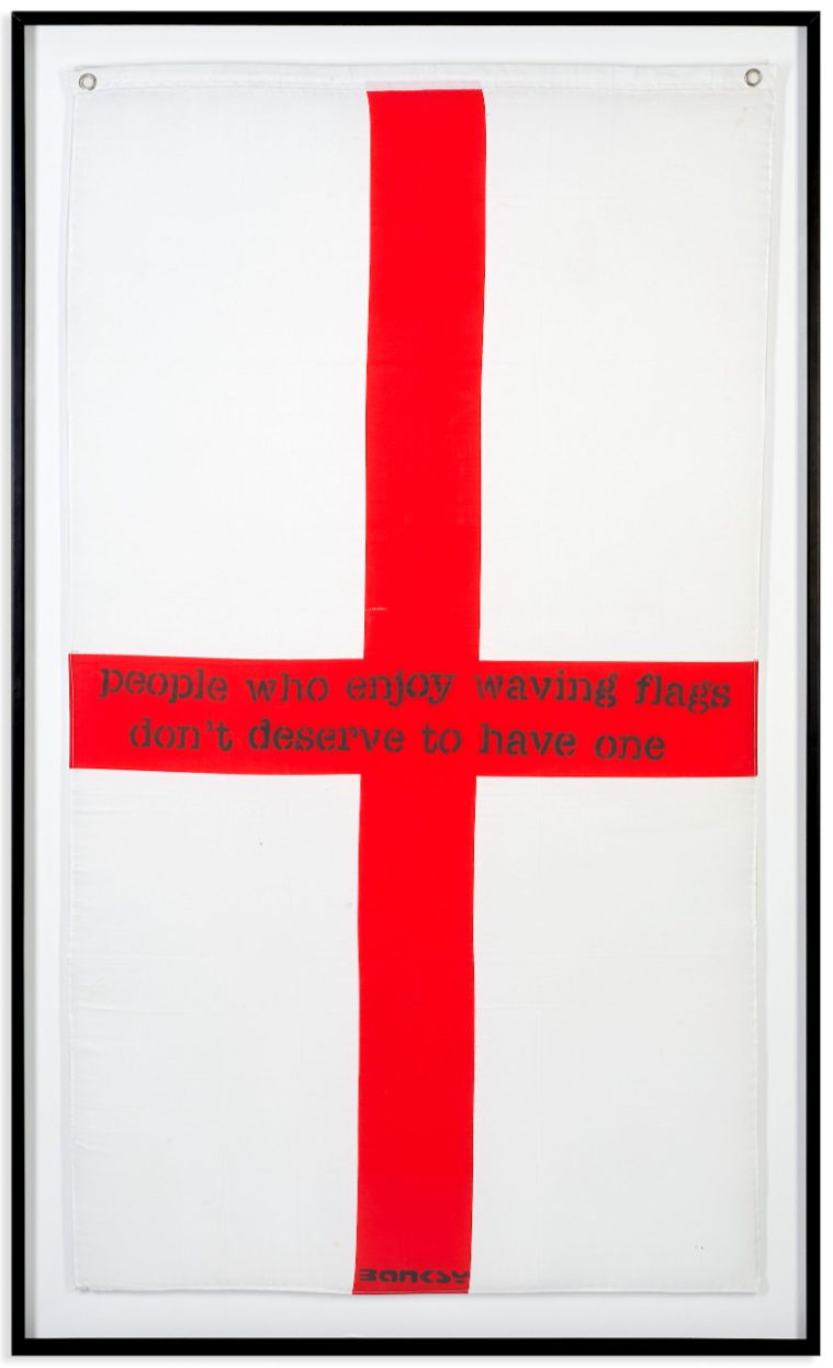 Banksy, People Who Enjoy Waving Flags Don’t Deserve To Have One, 2003