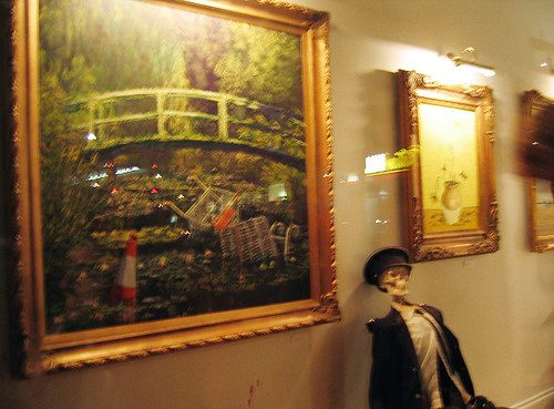 Sunflowers from Petrol Station exhibited at Crude Oils, London, 2005