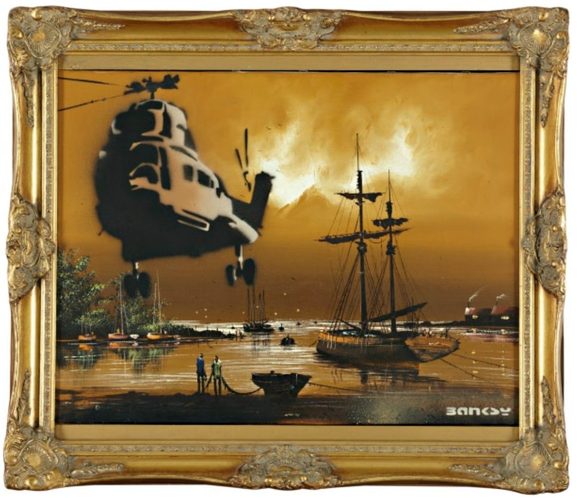 Banksy, Vandalized Oil #001, 2001