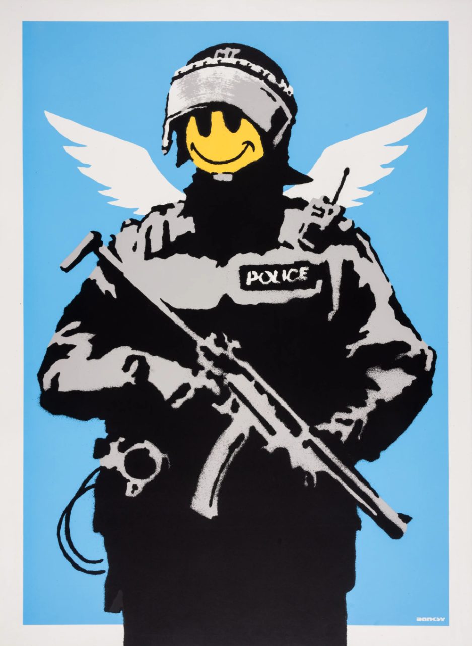 Banksy, Flying Copper, 2003