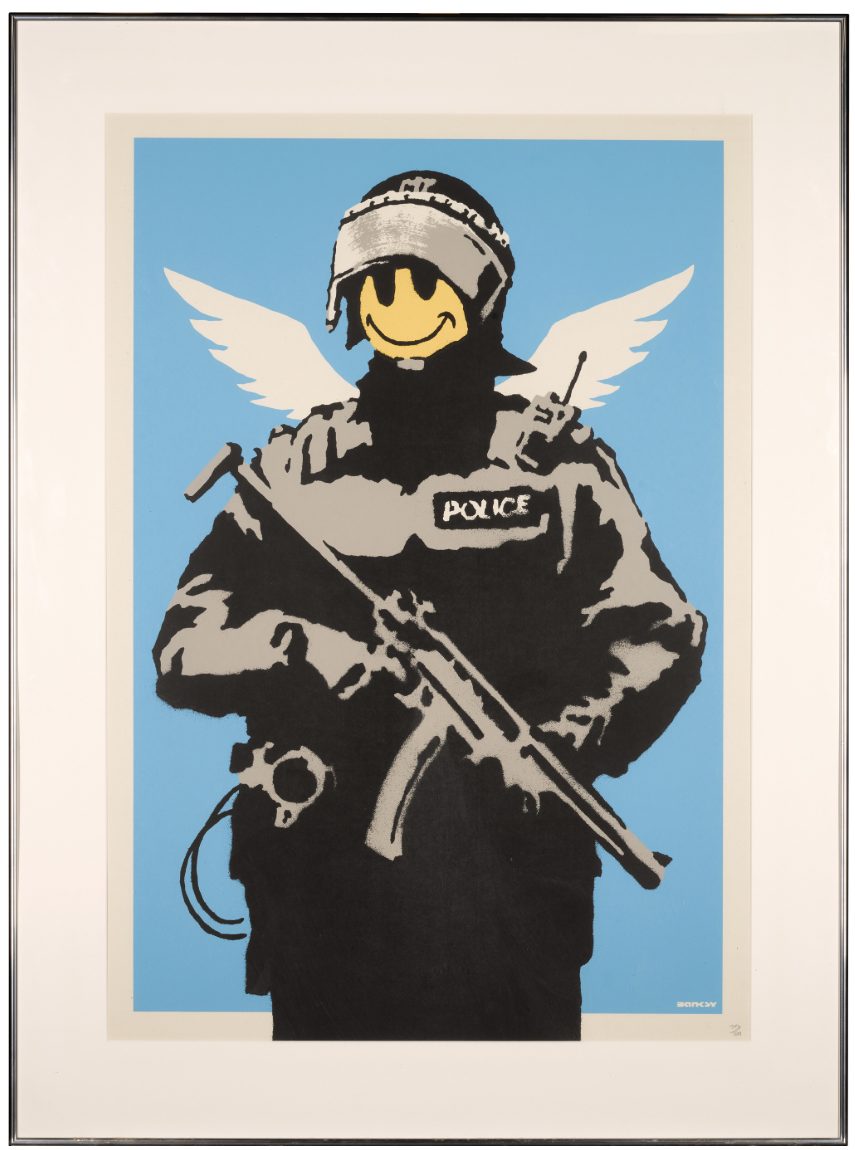 Banksy, Flying Copper, 2003