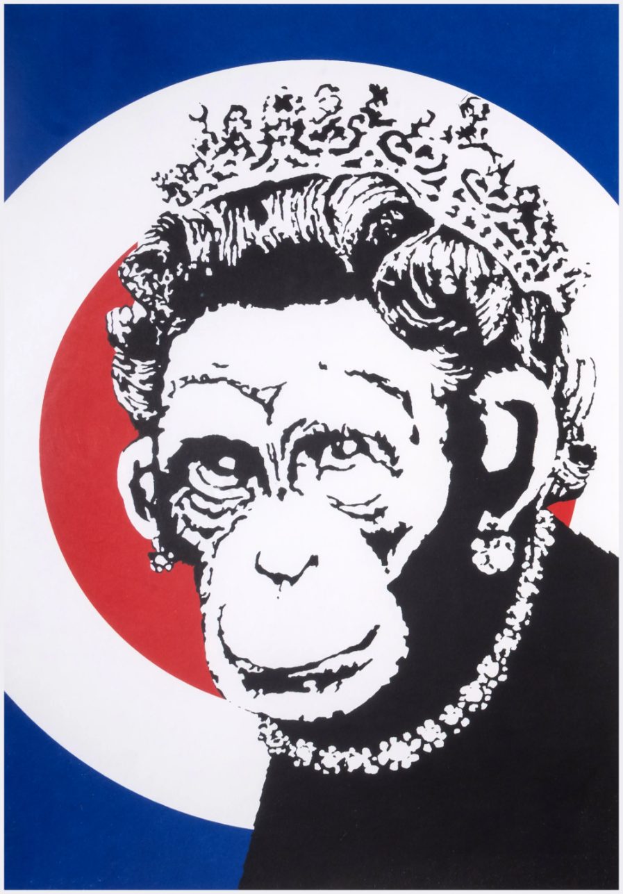 Banksy, Monkey Queen, 2003