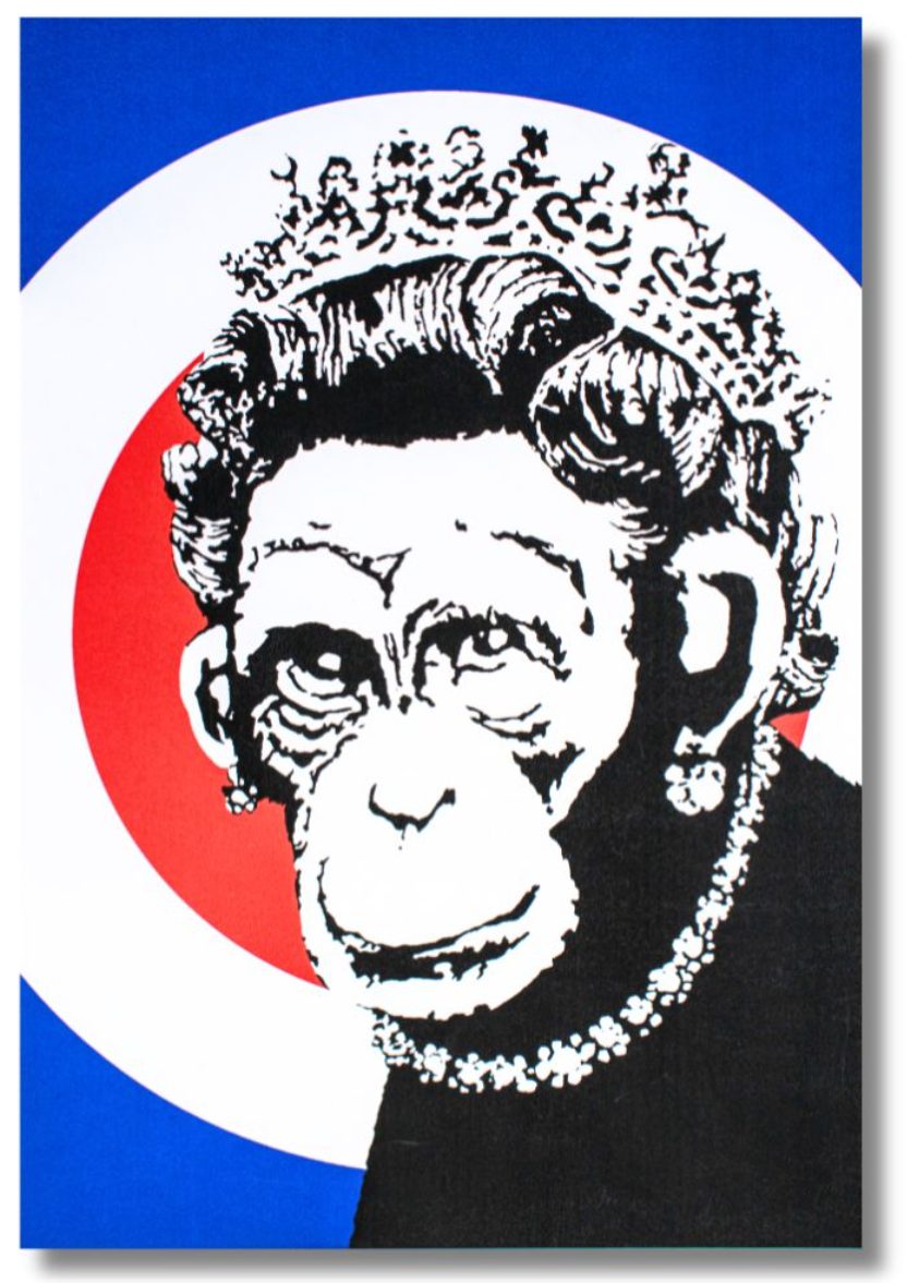 Banksy, Monkey Queen, 2003